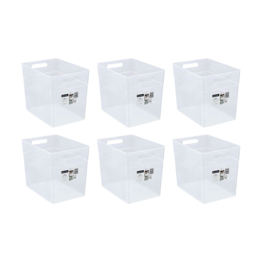 6PK Boxsweden Nova Home/Office Plastic Storage Container 23L 36x25.5x30cm