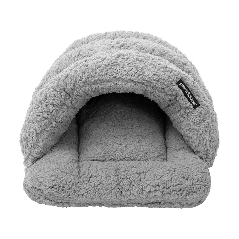 Paws And Claws Sherpa Igloo Pet Dog Cat Bed Soft Warm Comfort 58x44cm