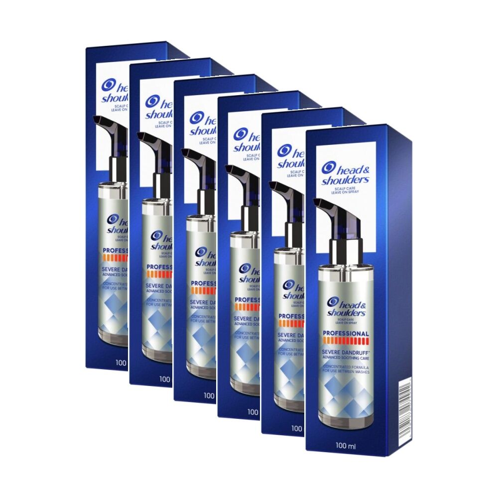 6PK Head & Shoulders Leave On Scalp Spray Professional Dandruff Care 100mL