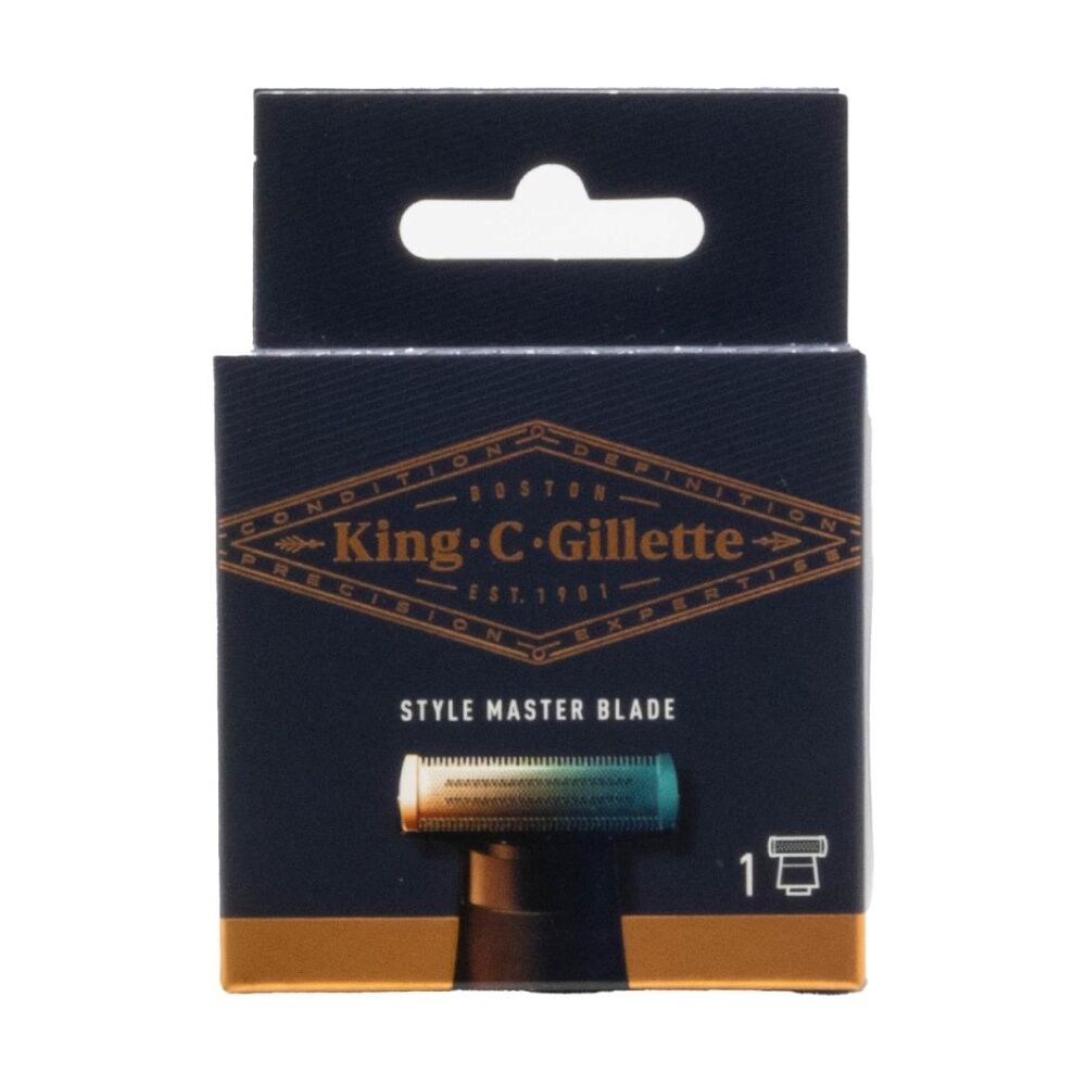 6PK Gillette King C Replacement Shaving Razor Style Master Blade Men's