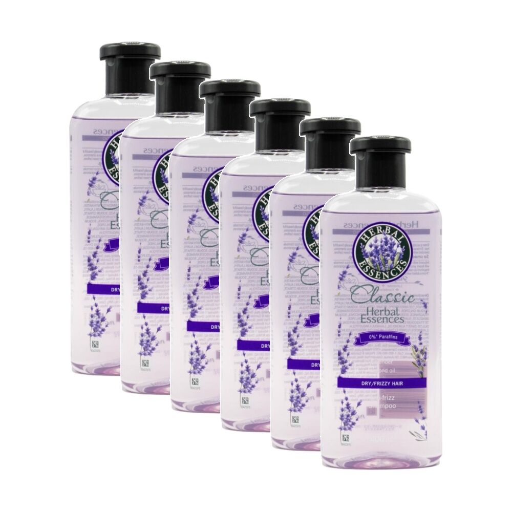 6PK Herbal Essences Classic Shampoo For Frizzy Hair Lavender Almond Oil 400ml