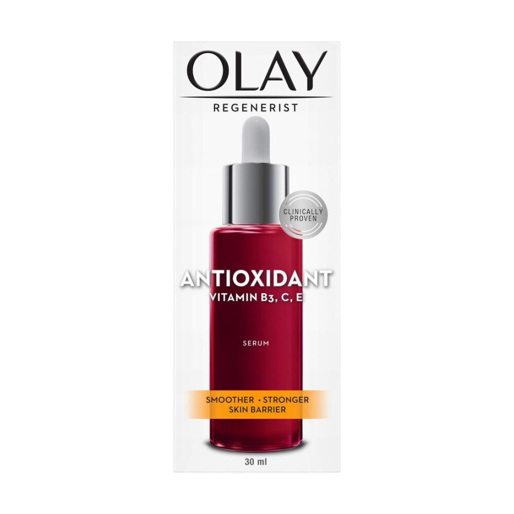 2PK Olay Serum Regenerist Antioxidant Vitamin B3 C E Smoother Stronger Skin 30ml