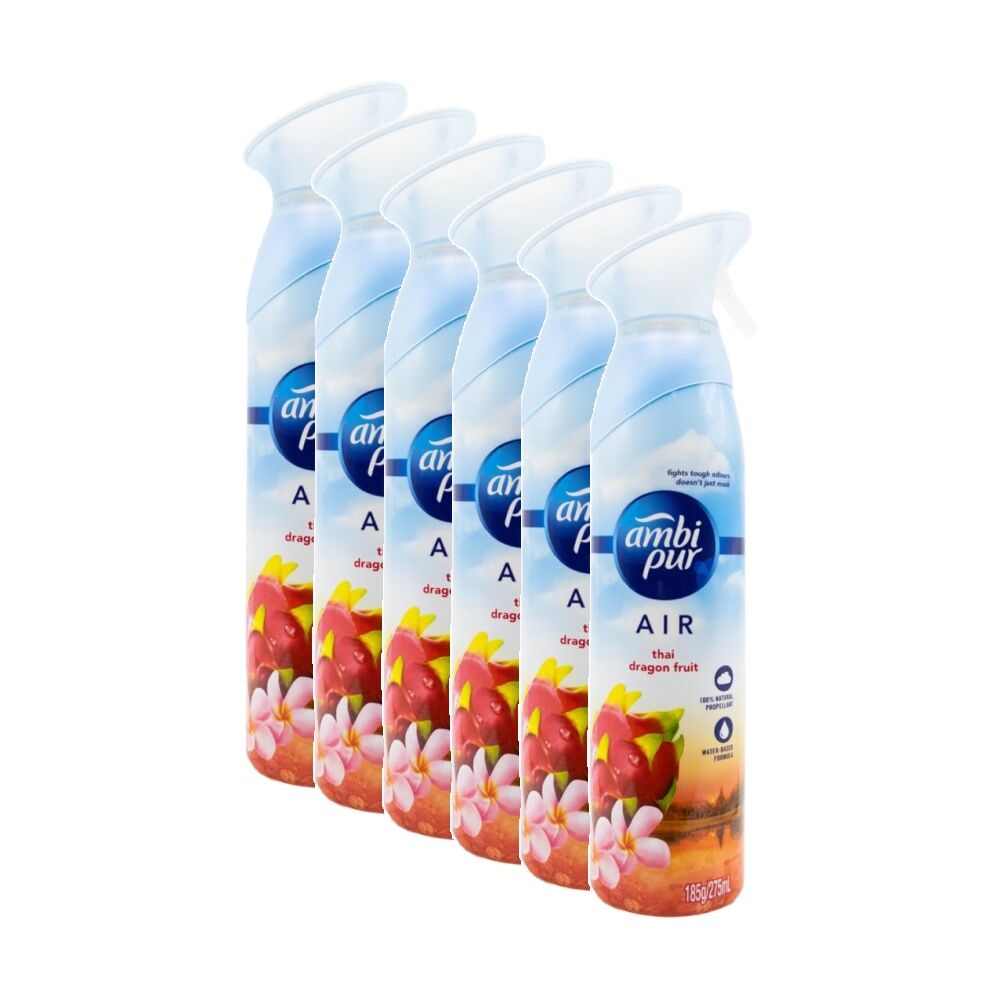 6PK Ambi Pur Air Freshener Home Fragrance Thai Dragon Fruit 275ml