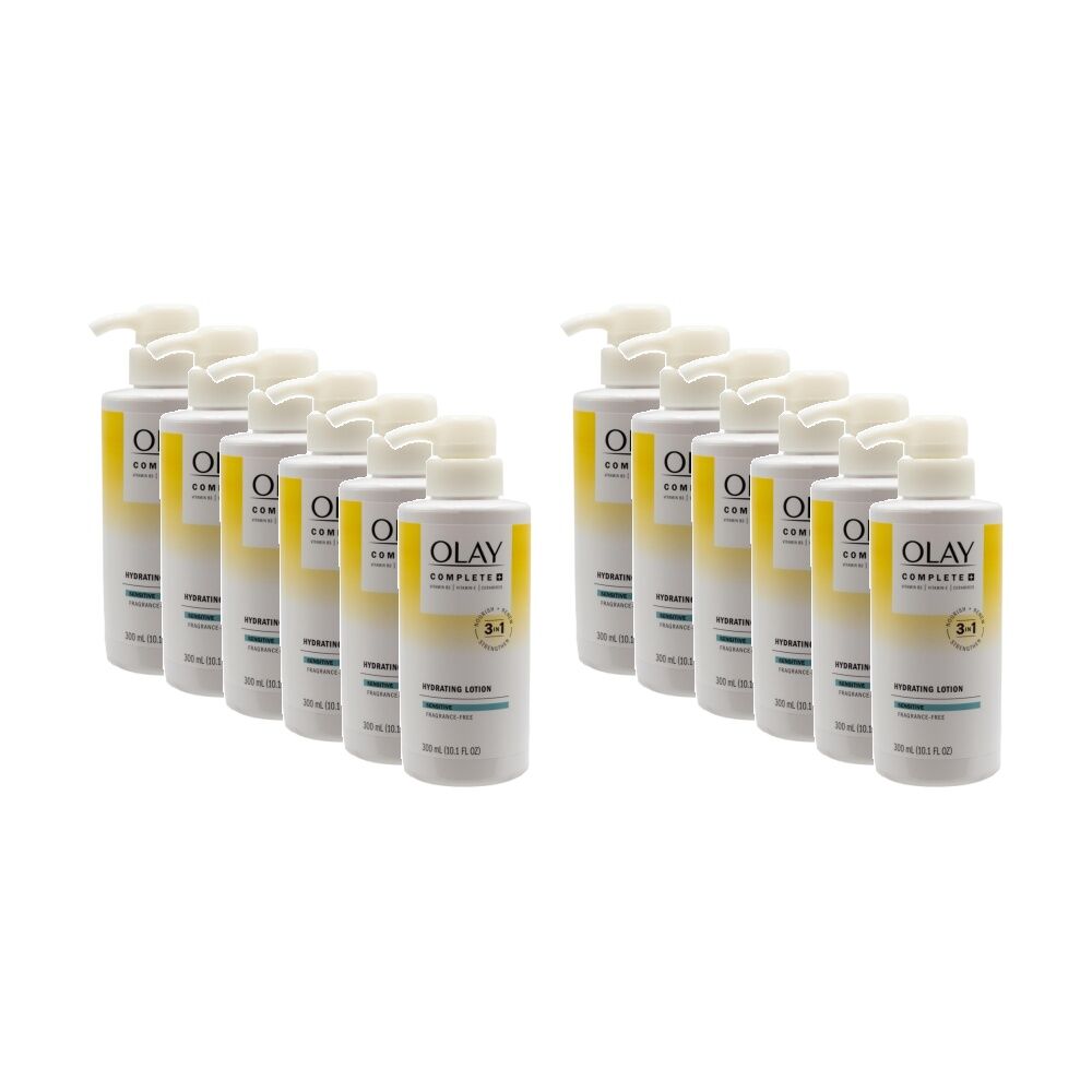 12PK Olay 3-in1 Nourishing Renewing & Strengthening Hydrating Skin Lotion 300mL