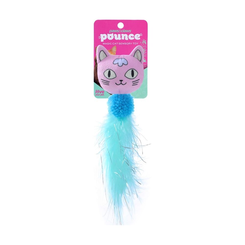 12PK Paws And Claws Pounce Plush Magic Pet Cat Toy Soft Cuddly 15x5x5cm