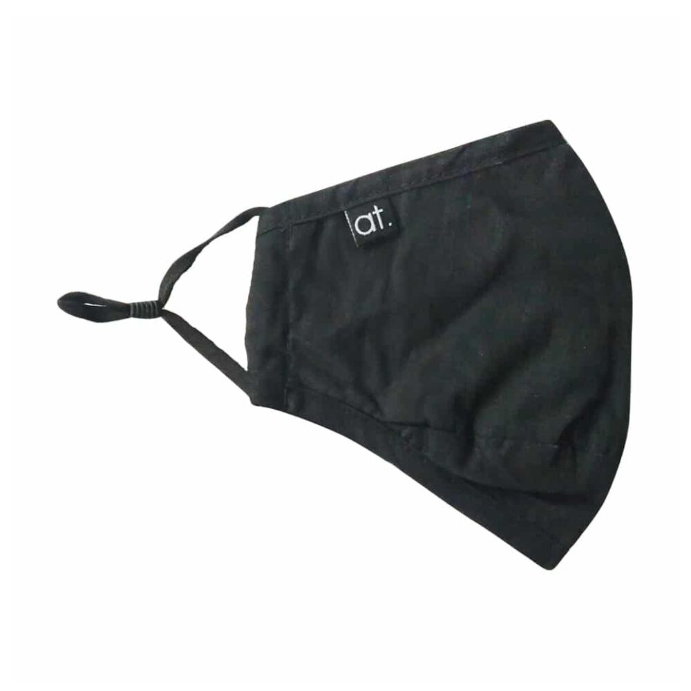 3PK Annabel Trends Reusable Contoured Face Mask W/ Adjustable Ear Straps Black