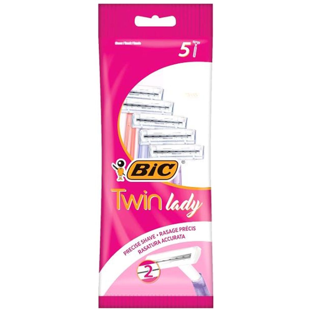 20x 5pc BIC Twin Blade Lady Sensitive Razors Reusable Multicolour