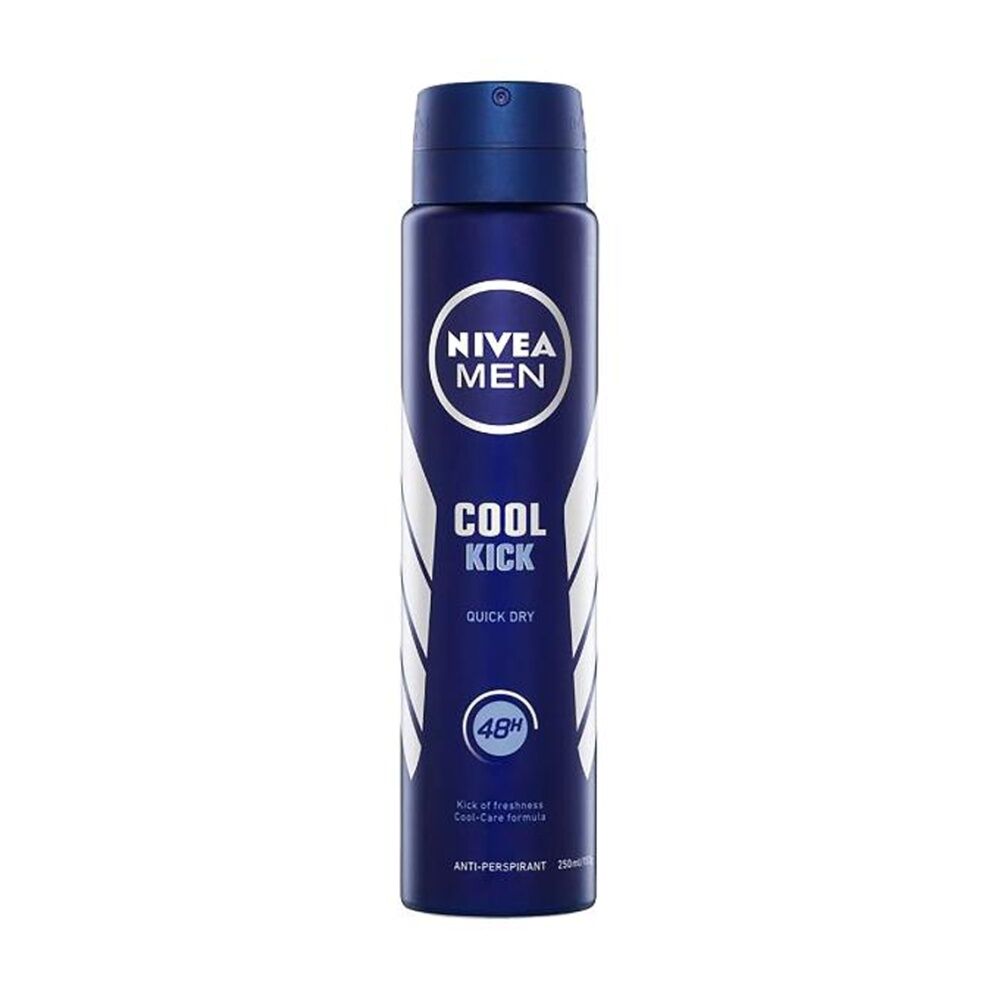 12PK Nivea Men's Antiperspirant Deodorant Aerosol 250mL Cool Kick