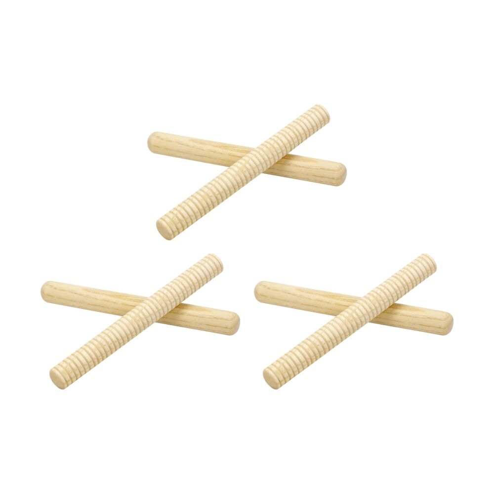 3x 2pc Vivaio Rhythm Sticks Kids Musical Instrument Classroom Learning 3Y+ Wood