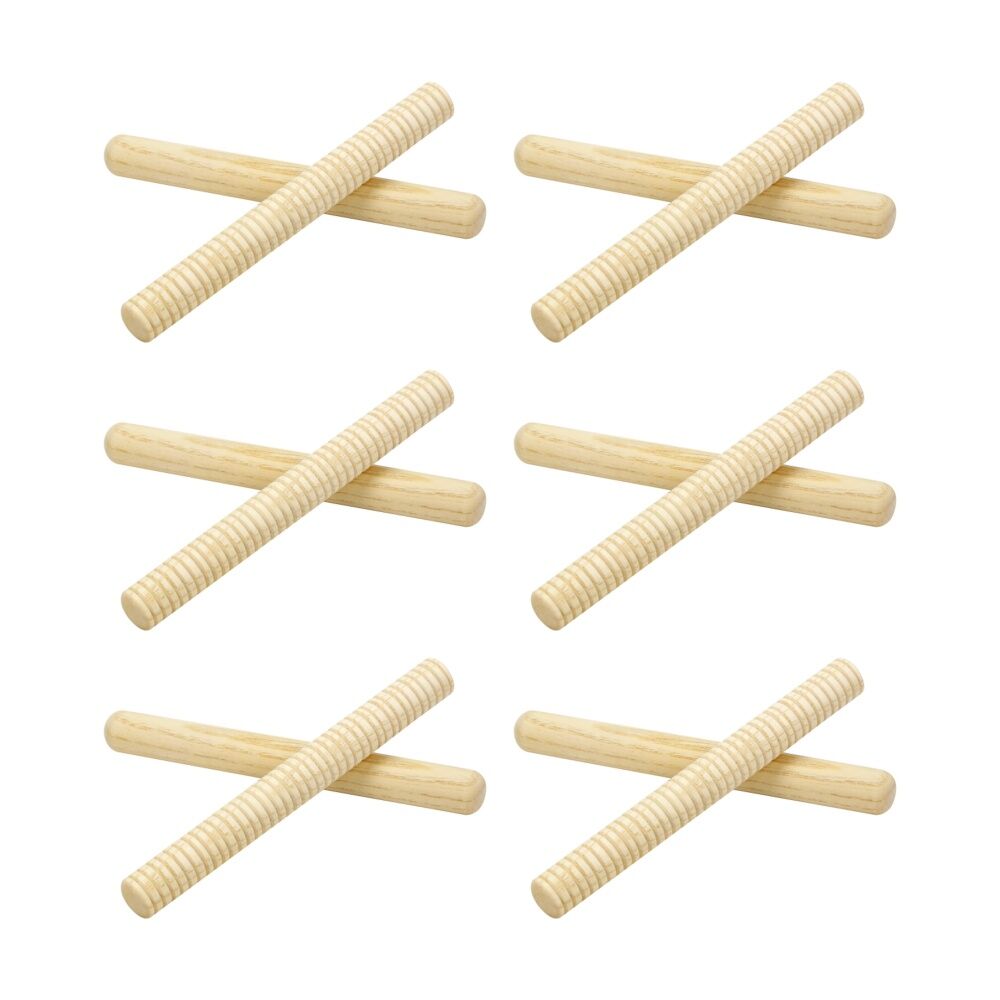 6x 2pc Vivaio Rhythm Sticks Kids Musical Instrument Classroom Learning 3Y+ Wood