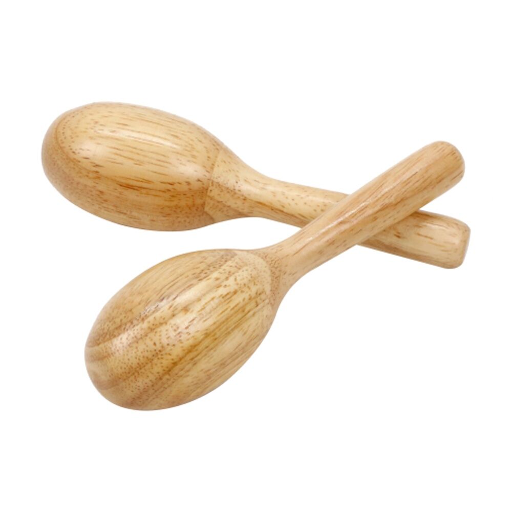 2x 2pc Vivaio Natural Mini Wooden Maracas Musical Instrument Classroom 3Y+ Wood
