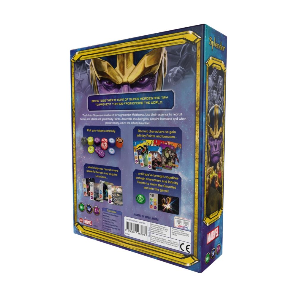 Asmodee Splendor Marvel Card & Board Game 2-4 Players 30+ Mins Ages 10+