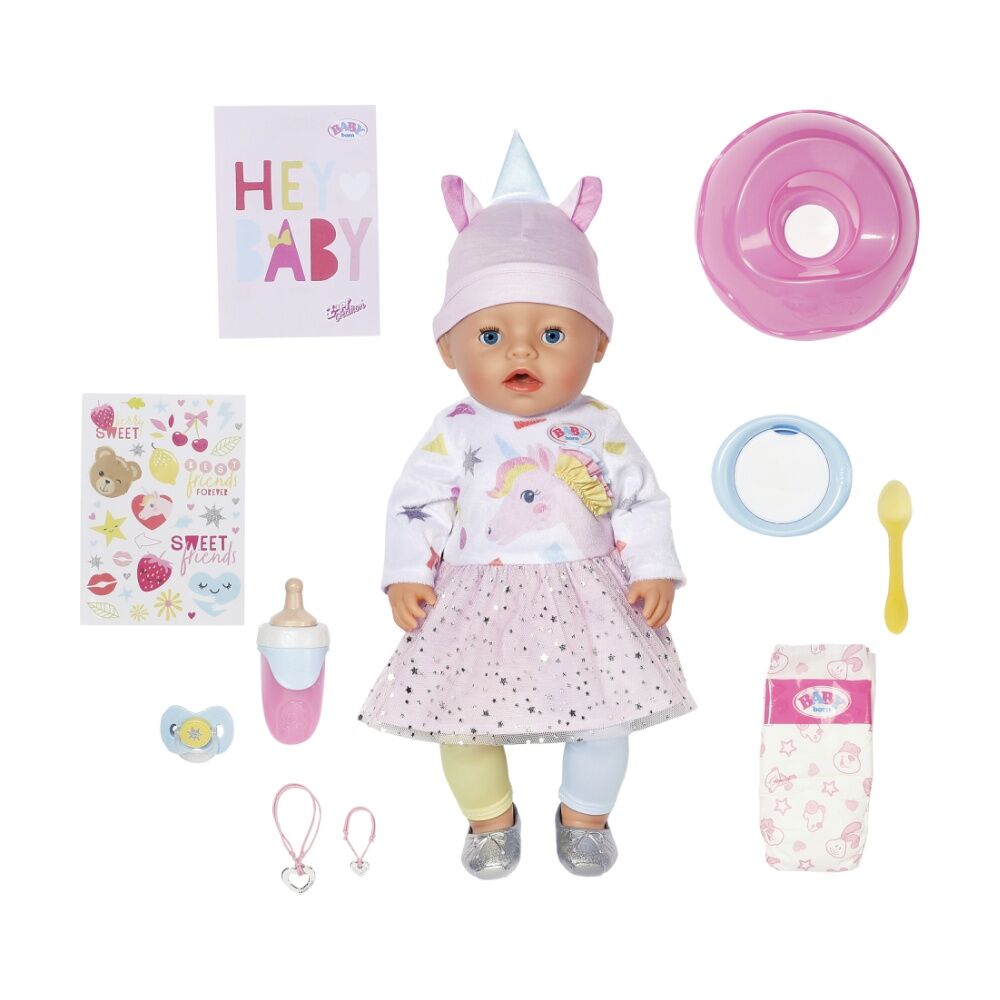 Baby Born Emma in Unicorn Style 43cm Doll & Accessories Kids/Toddler Toy 3y+