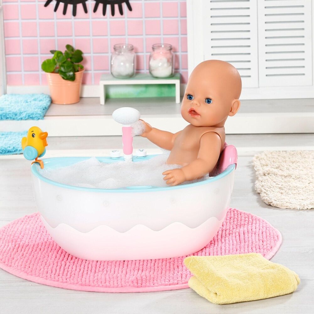 Baby Born Bathtub Playset With Light Sound Effects Cushion Splash Duck 3y+