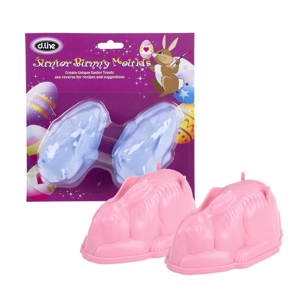 2pc D.Line Junior Bunny Chocolate/Jelly Moulds Set Reusable Assorted
