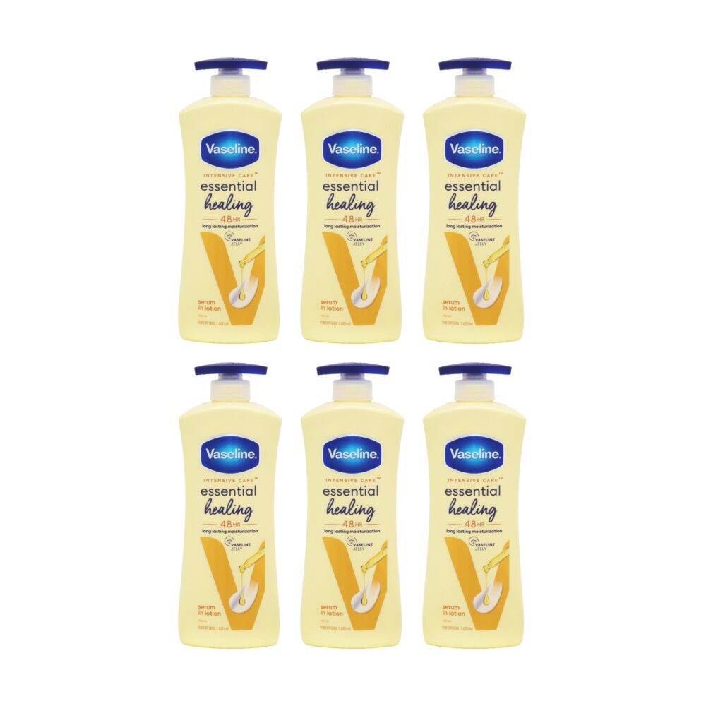 6PK Vaseline Serum In Lotion Healing 48H Long Lasting Moisturiser 600ml