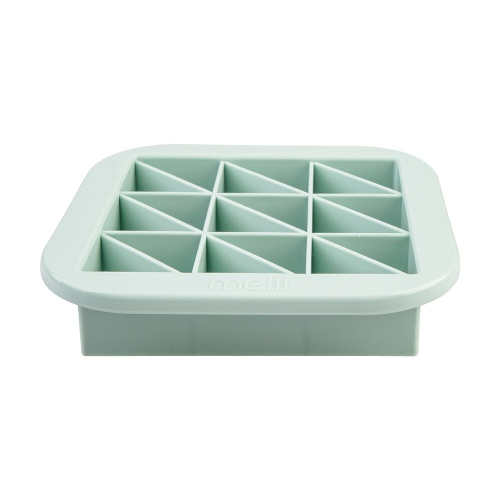 2x 2pc Melii Bite Size Sandwich Cutters Squares Triangles Set Blue/Mint