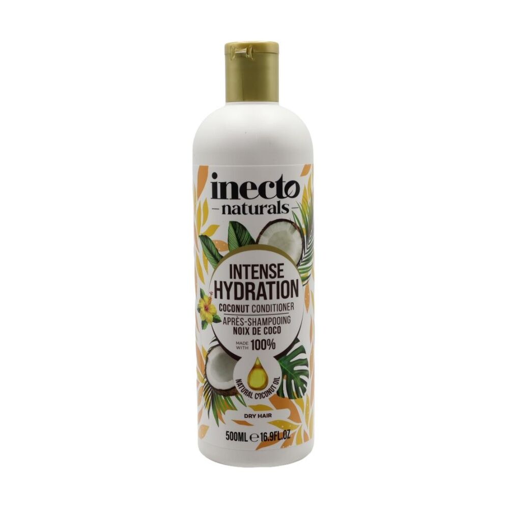 12PK Inecto Naturals Intense Hydration Coconut Oil Conditioner Dry Hair 500mL