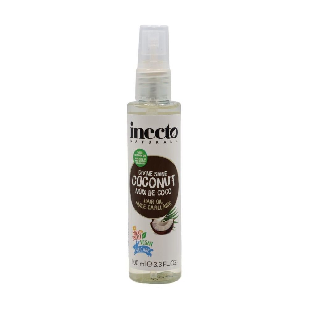 6PK Inecto Naturals Vegan Divine Shine Hydrating Coconut Hair Oil 100mL