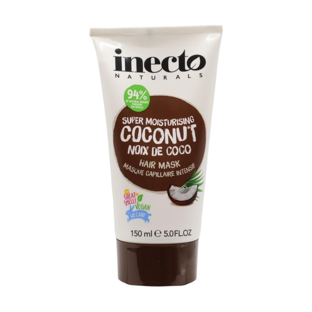 12PK Inecto Naturals Moisturising Vegan Coconut Oil Hair Mask For Dry 150mL