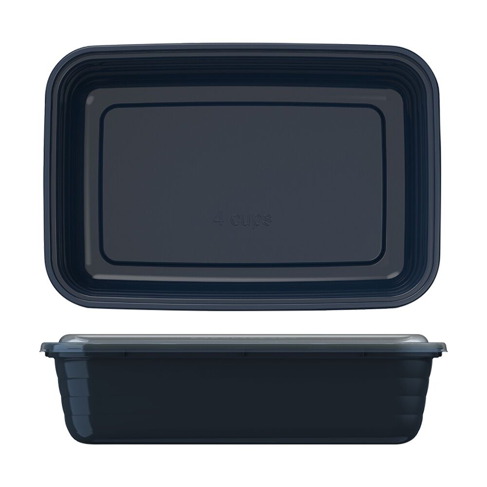 10pc Bentgo Prep 1 Compartment 4 Cup Capacity Container Pack Navy Blue