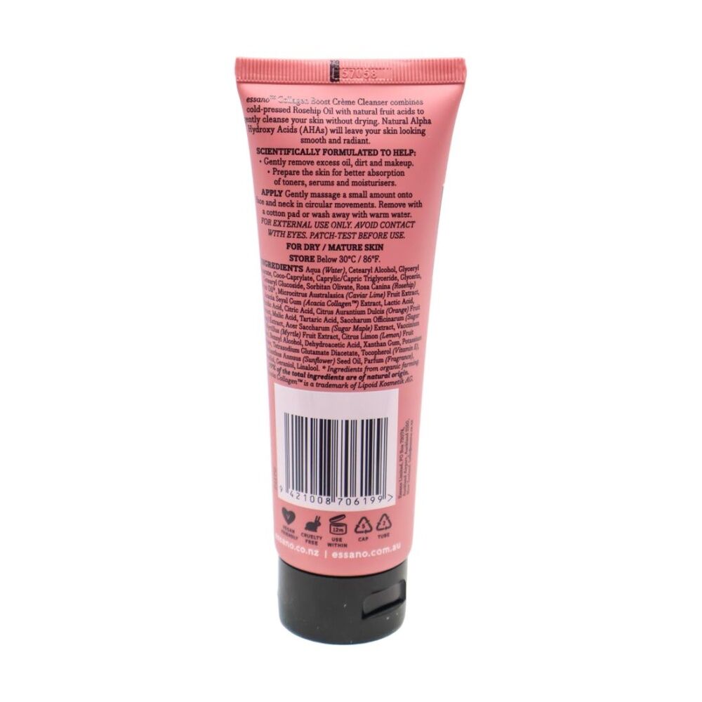 6PK Essano Collagen Boost Creme Cleanser W/ Rosehip Oil Natural & AHAs 100ml