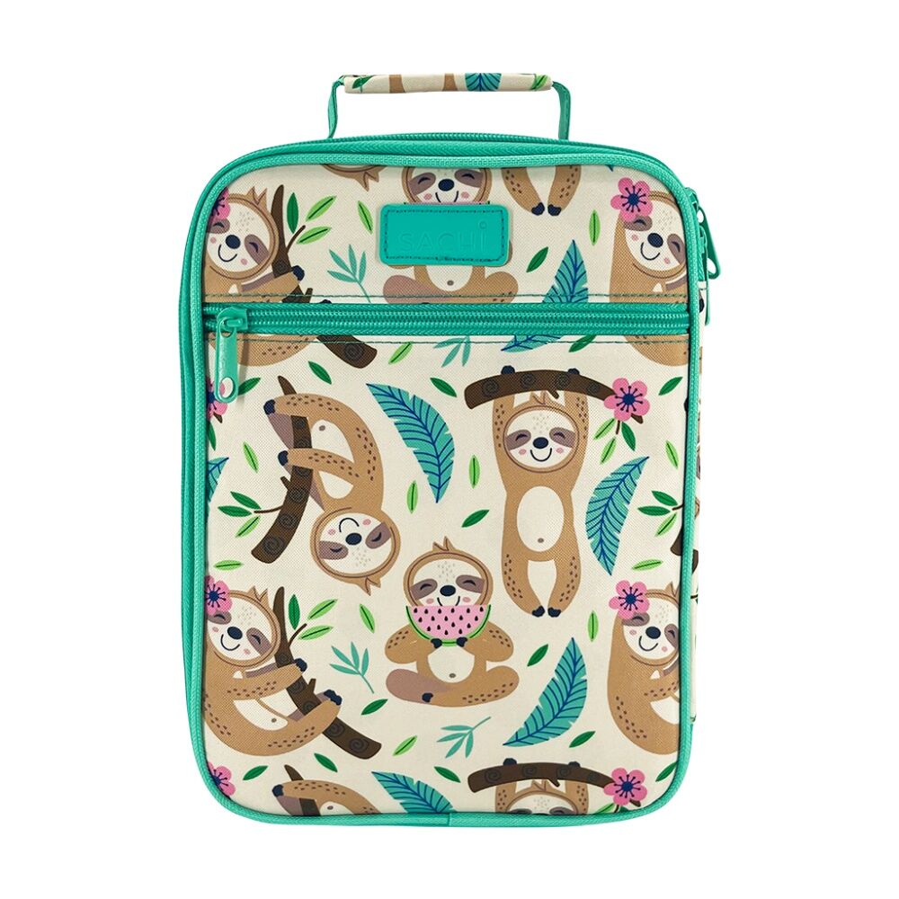 2PK Sachi Junior Insulated School Food Lunch Bag Sleepy Sloths 21x11x28cm