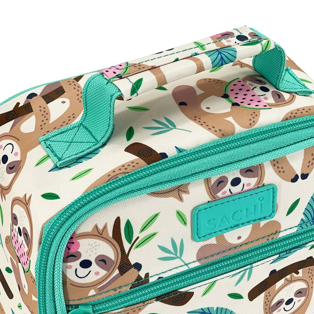 2PK Sachi Junior Insulated School Food Lunch Bag Sleepy Sloths 21x11x28cm