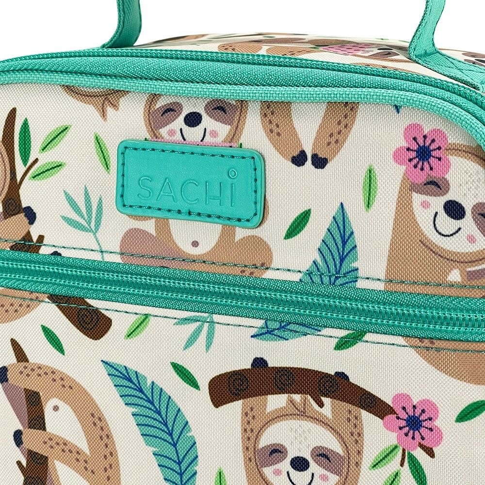 2PK Sachi Junior Insulated School Food Lunch Bag Sleepy Sloths 21x11x28cm