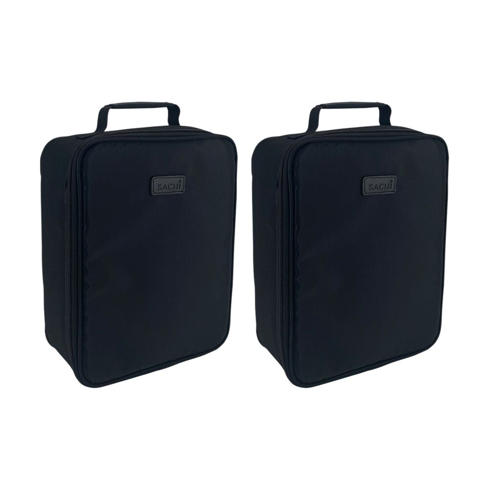 2PK Sachi XL Junior Insulated School Food Lunch Bag Black 24.5x11x30.5cm