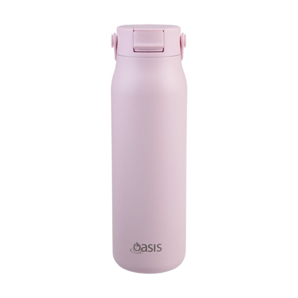 Oasis Ceramic Stainless Steel Insulated Bottle Pink Lemonade 900ml