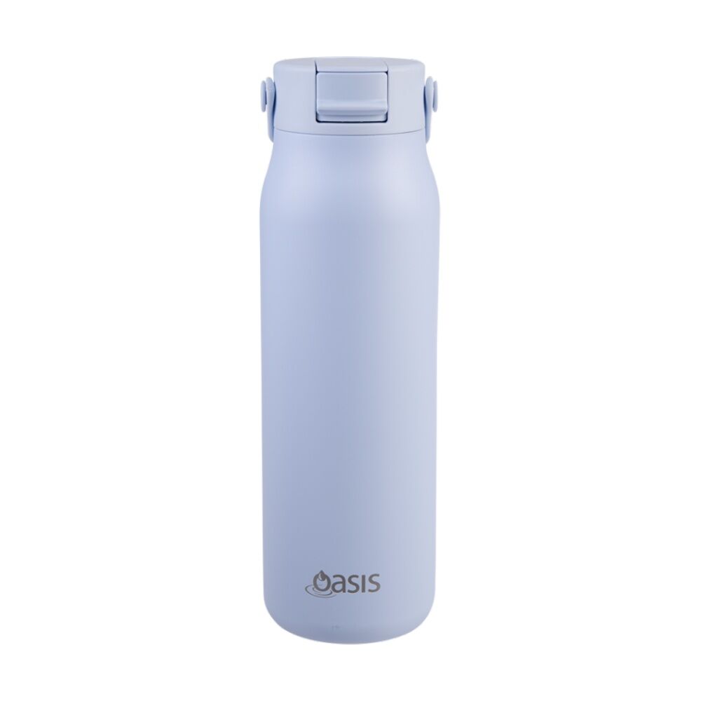 Oasis Ceramic Stainless Steel Double Wall Insulated Bottle Periwinkle 900ml