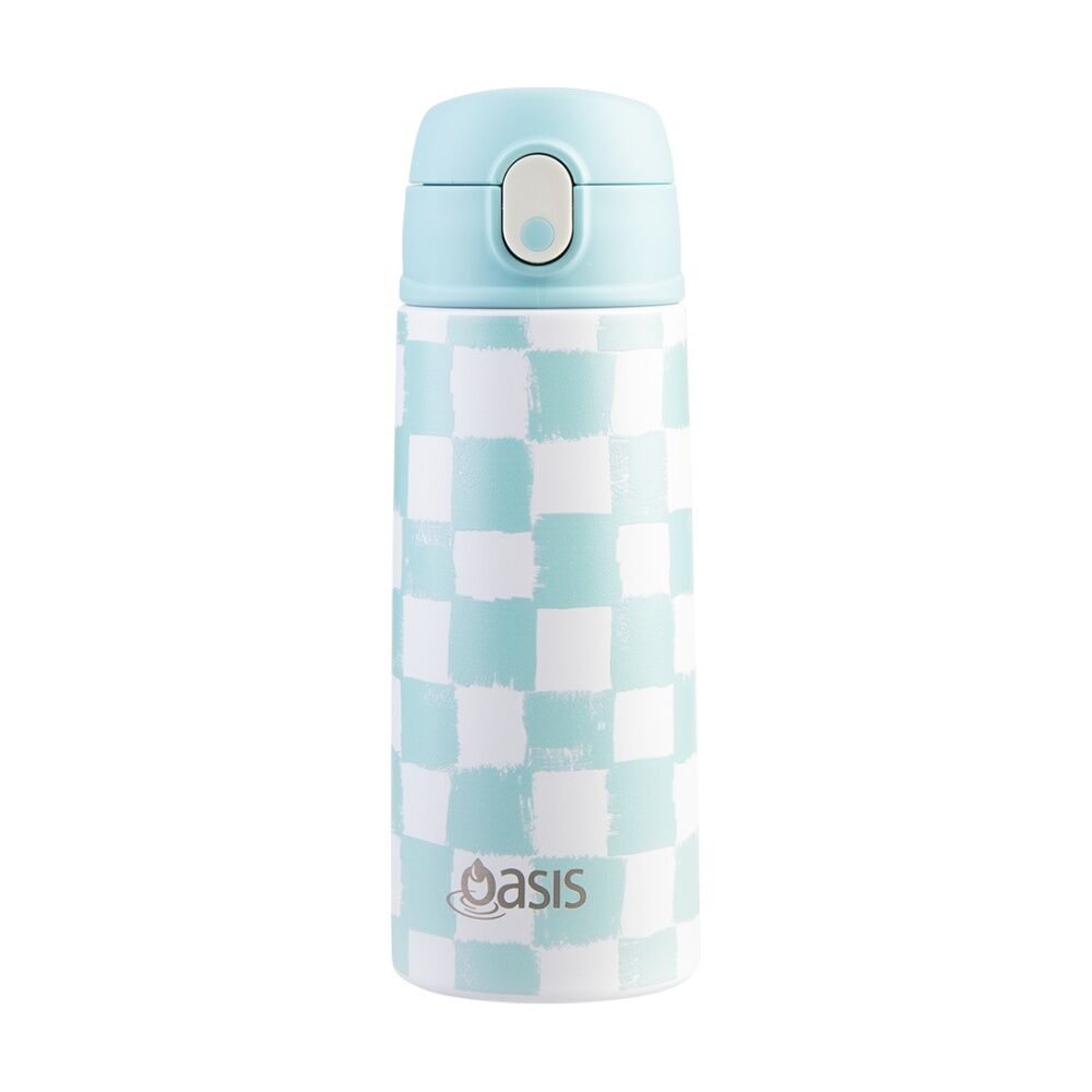 Oasis Kids Drink Bottle Insulated Stainless Steel Check It Out 550ml