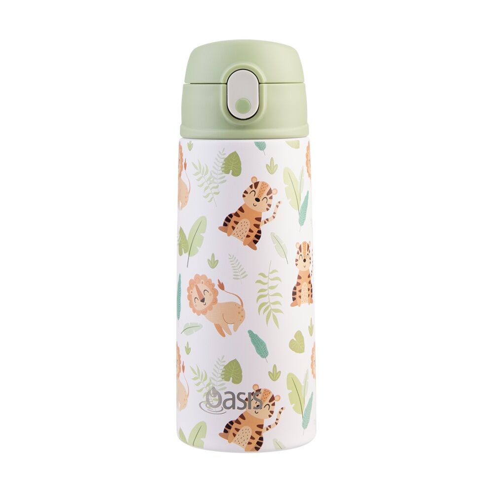 Oasis Kids Drink Bottle Insulated Stainless Steel Jungle Buddies 550ml