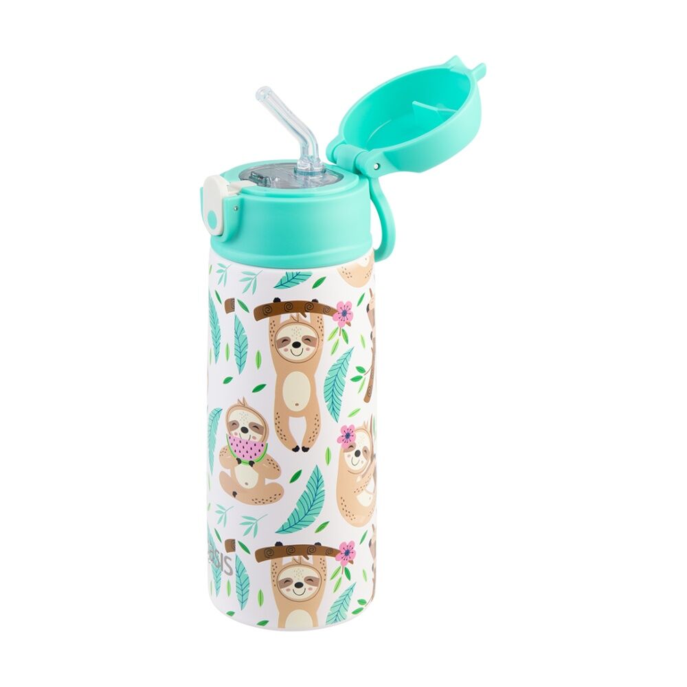 Oasis Kids Drink Bottle Insulated Stainless Steel Sleepy Sloths 550ml