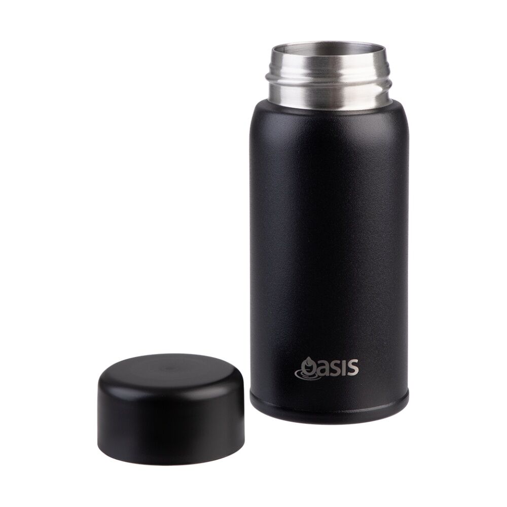 2PK Oasis Stainless Steel Double Wall Insulated Drink Bottle Black 150ml