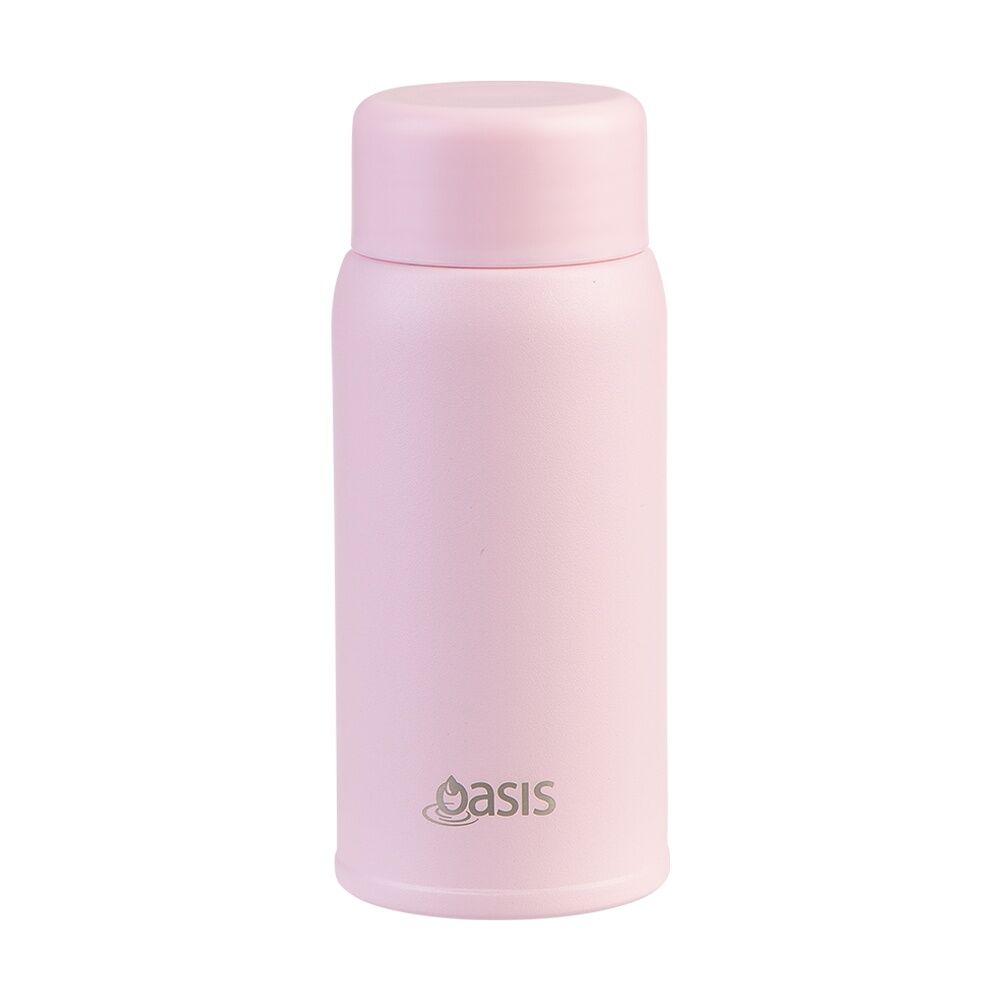 Oasis Stainless Steel Double Wall Insulated Drink Bottle Pink Lemonade 150ml