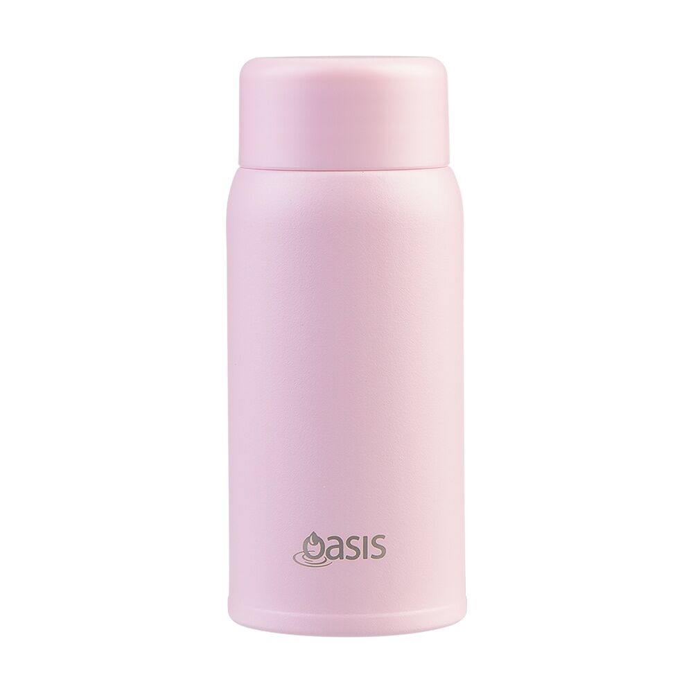 Oasis Stainless Steel Double Wall Insulated Drink Bottle Pink Lemonade 150ml