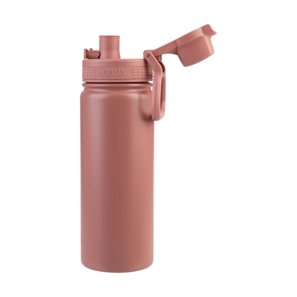 Oasis Stainless Steel Double Wall Insulated Sports Bottle Auburn 550ml