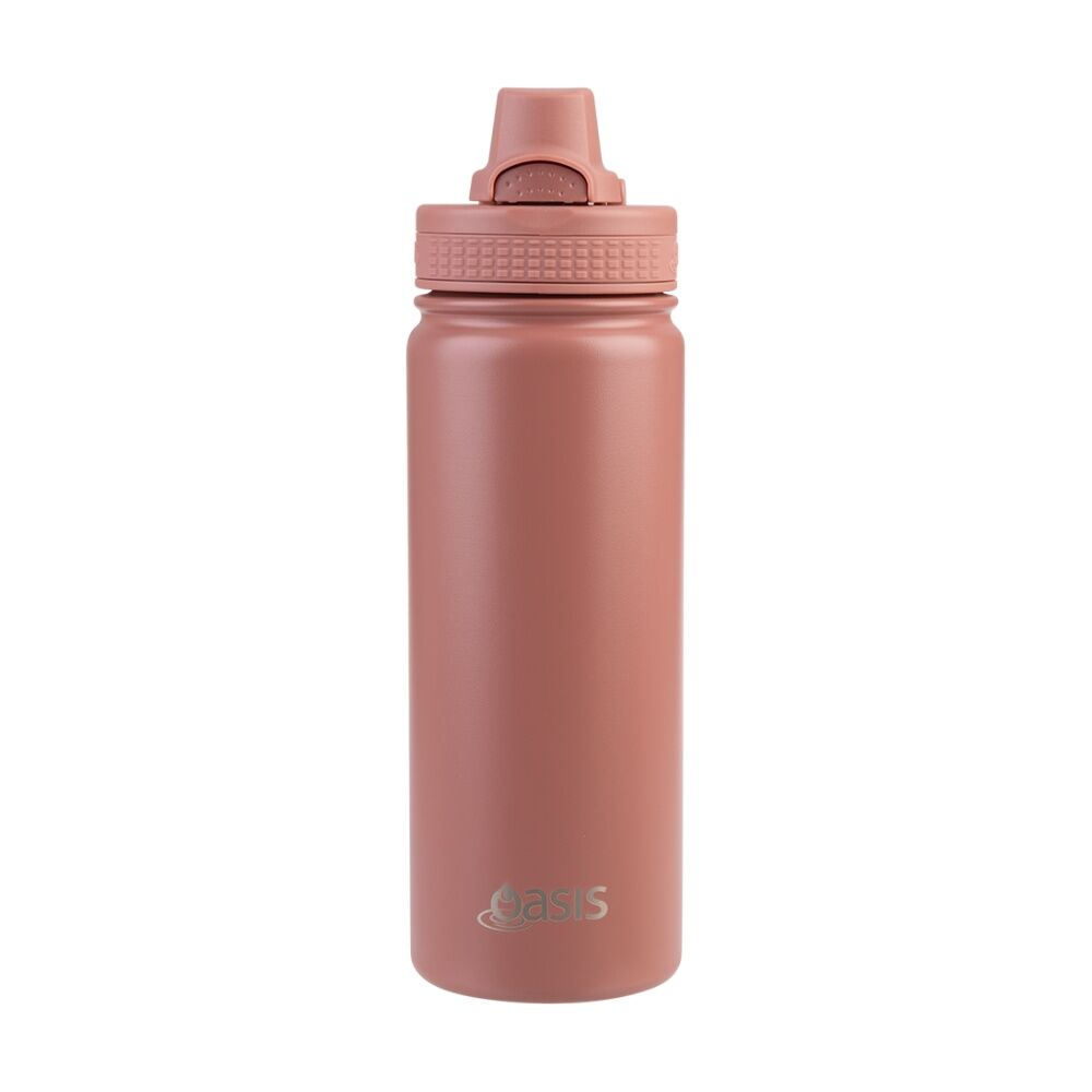 Oasis Stainless Steel Double Wall Insulated Sports Bottle Auburn 550ml