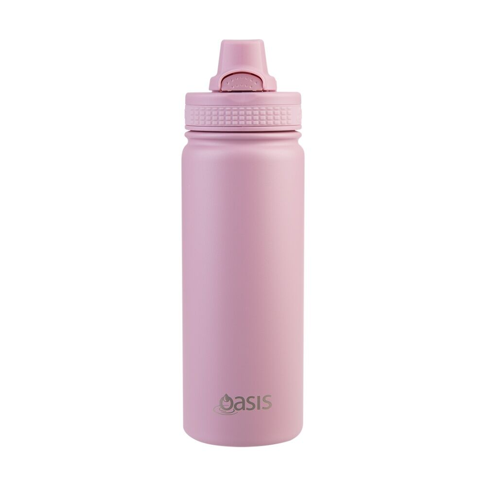 Oasis Stainless Steel Double Wall Insulated Sports Bottle Blush 550ml