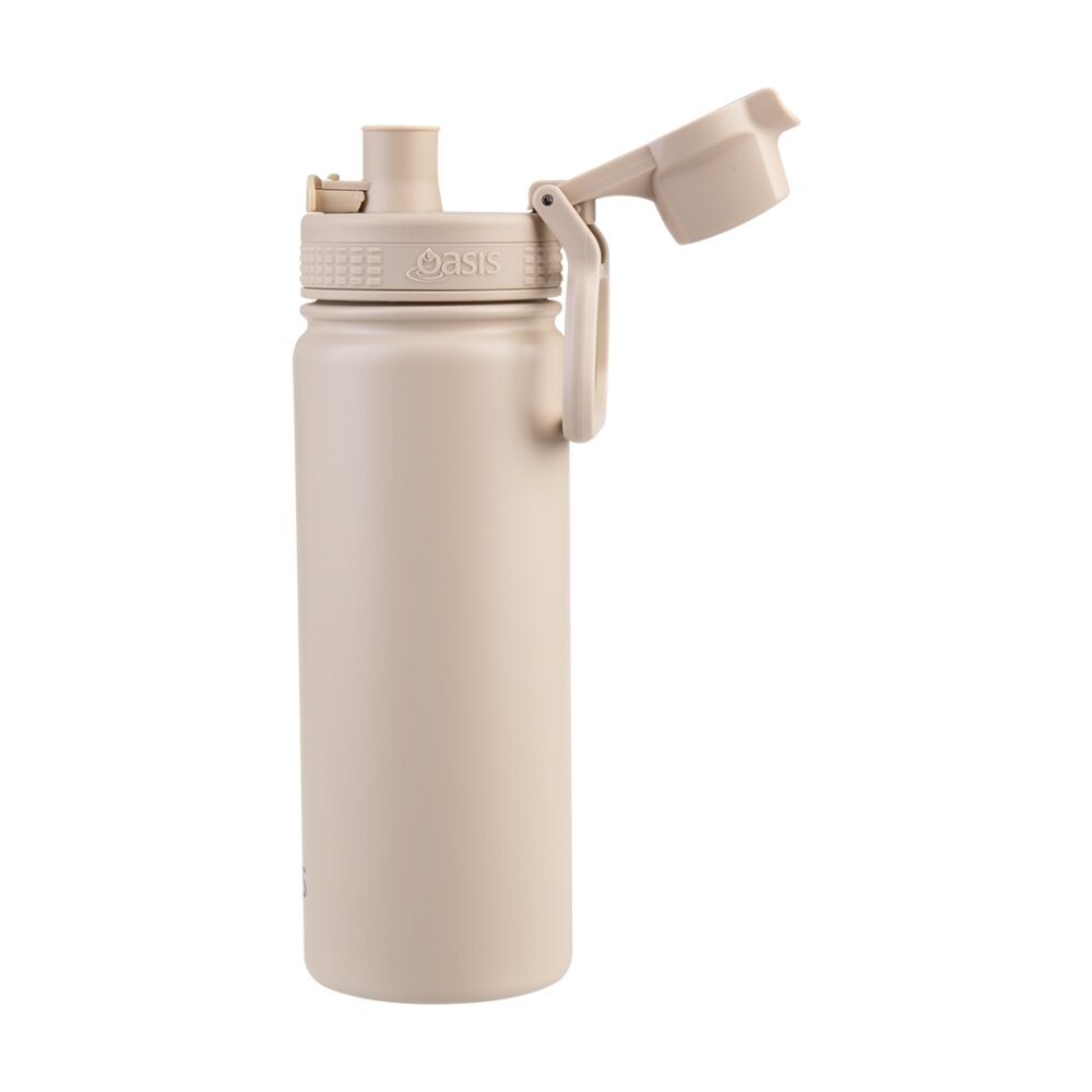 Oasis Stainless Steel Double Wall Insulated Sports Bottle Oat 550ml