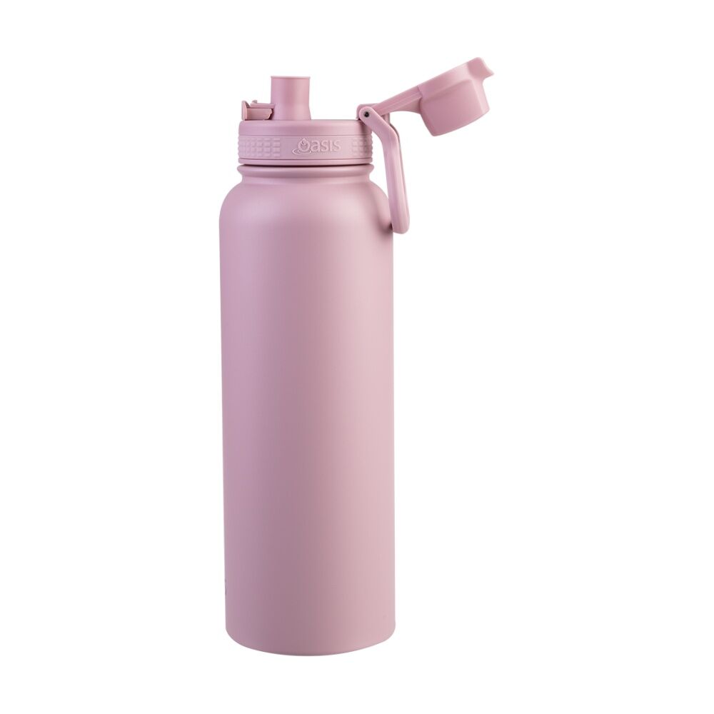 Oasis Stainless Steel Double Wall Insulated Sports Bottle Blush 1.1L
