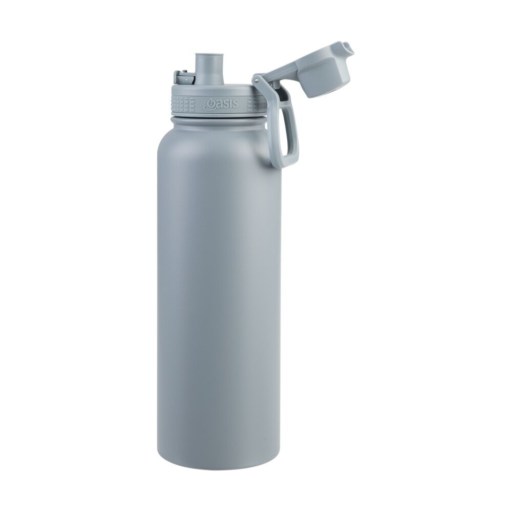Oasis Stainless Steel Double Wall Insulated Sports Bottle Hazy Blue 1.1L