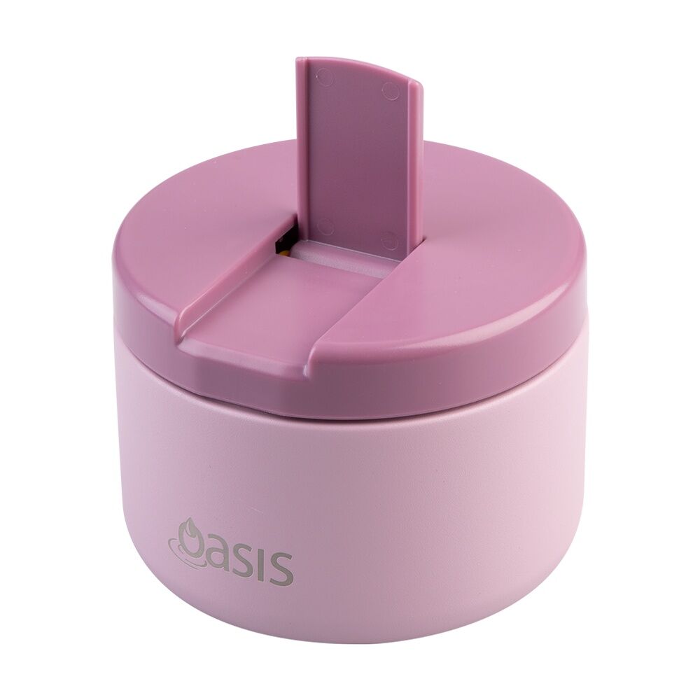 Oasis Stainless Steel Double Wall Insulated Food Flask Blush 300ml