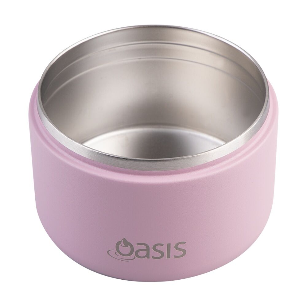 Oasis Stainless Steel Double Wall Insulated Food Flask Blush 300ml