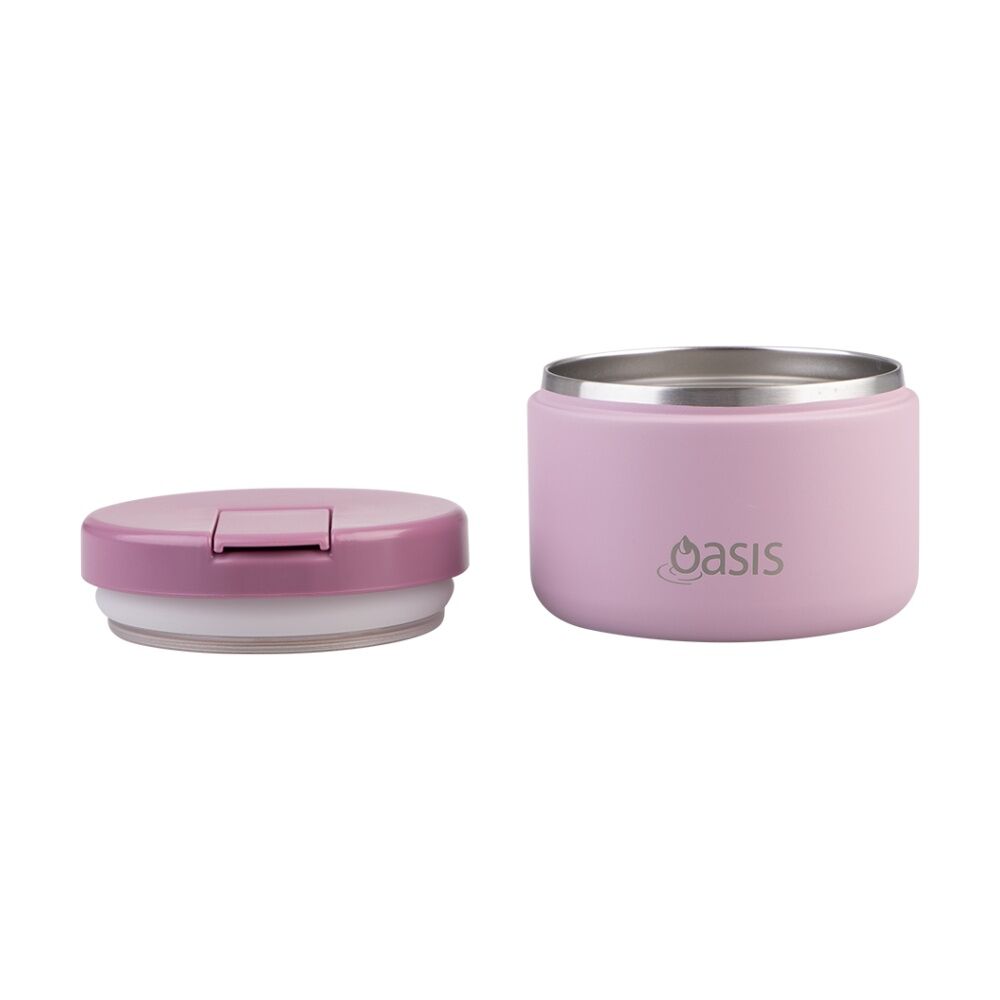 Oasis Stainless Steel Double Wall Insulated Food Flask Blush 300ml