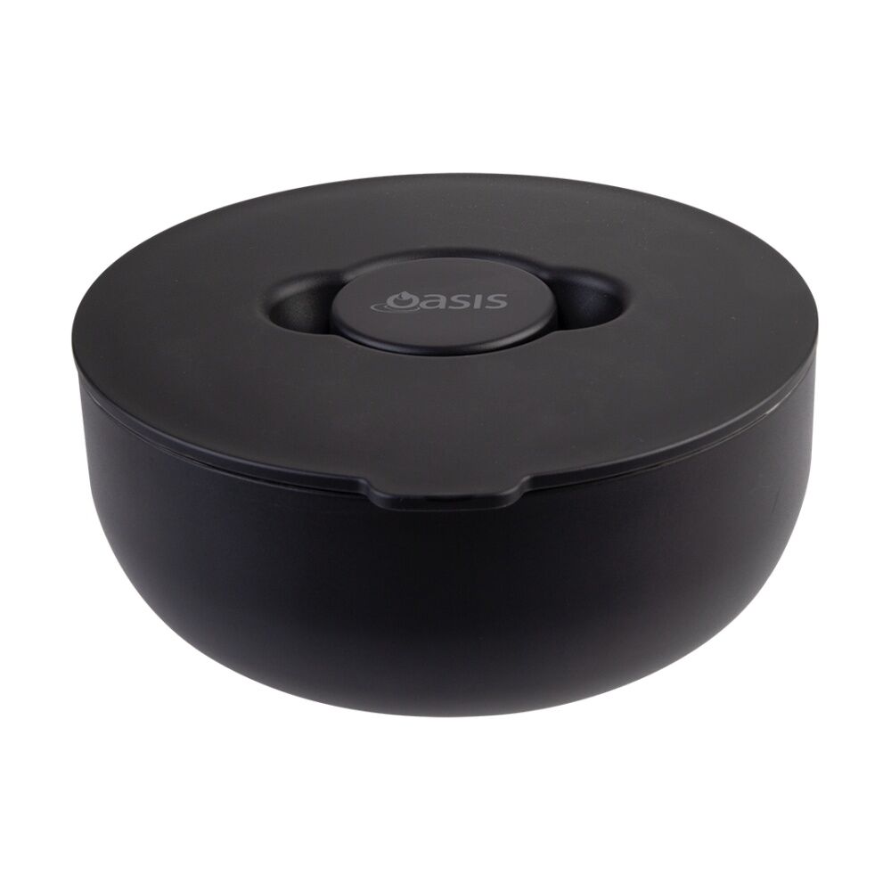 Oasis Stainless Steel Insulated Fresh-N-Go Lunch Bowl Black 950ml