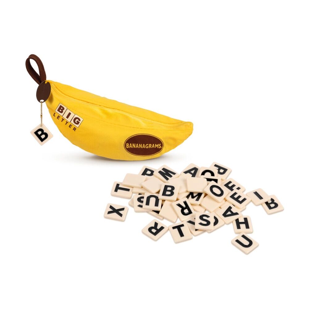 Bananagrams Big Letter Yellow Fabric Pouch Novelty Game