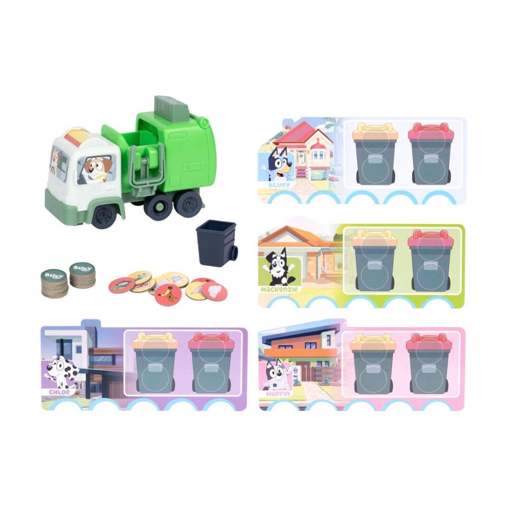 Bluey Rubbish Run Kids 4y+ Board Game With Truck